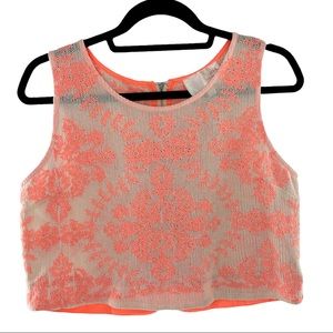 J.O.A knit crop tank top size large